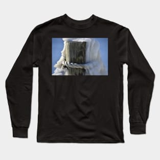 Snow covered rope and pole Long Sleeve T-Shirt